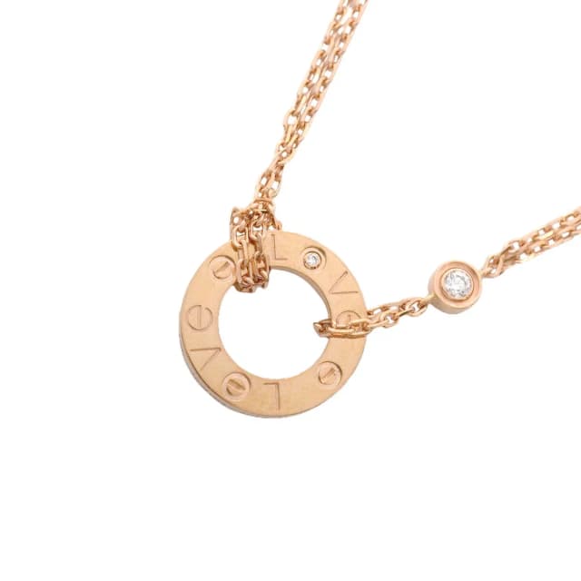 Cartier Necklace Love Circle Pink Gold Diamond in Pink from The Reluxe, photo 1 of 1