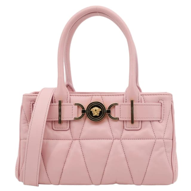 Versace Medusa '95 Quilted Leather Tote Bag Pink in Pink Leather from Dallas Designer Handbags, photo 1 of 1