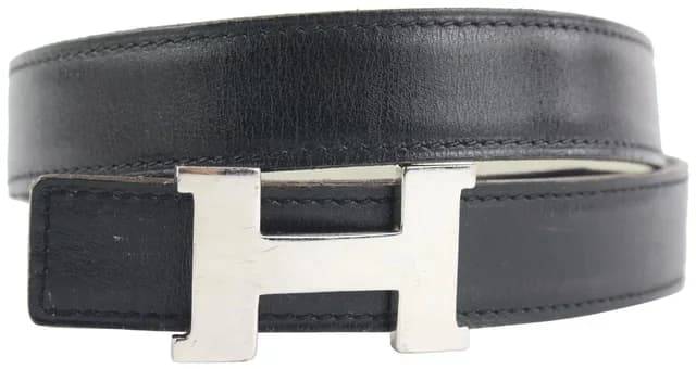 Hermès 24mm Reversible H Logo Belt Kit Silver Constance in Silver Leather from Bagriculture, photo 1 of 1