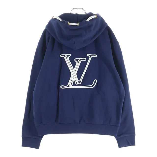 LV Nautical Rope Logo Pullover Hoodie Navy in Navy from The Reluxe, photo 1 of 1