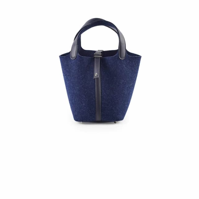 Hermès Hemes Picotin 18 Lock Bleu Nuit/Caban - U Stamp in Navy Leather from The Purse Affair, photo 1 of 1