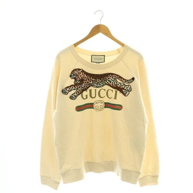 Gucci Sweatshirt Animal Patch Natural M Ivory SS in White Wool from The Reluxe, photo 1 of 1