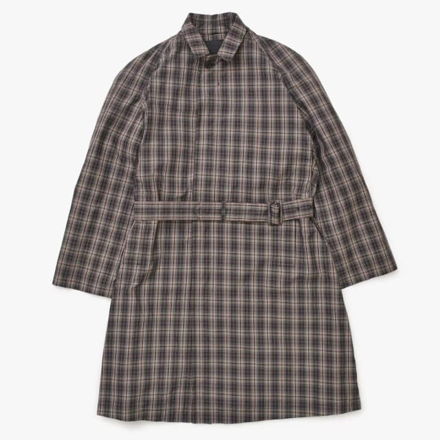 Prada Plaid Trench Shirt Coat Black Red Gray Triangle Logo in Black from The Reluxe, photo 1 of 1