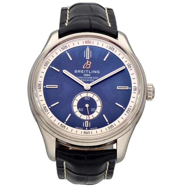 Breitling Premier A37340 40mm Stainless Steel Watch in Leather from H&T, photo 1 of 1