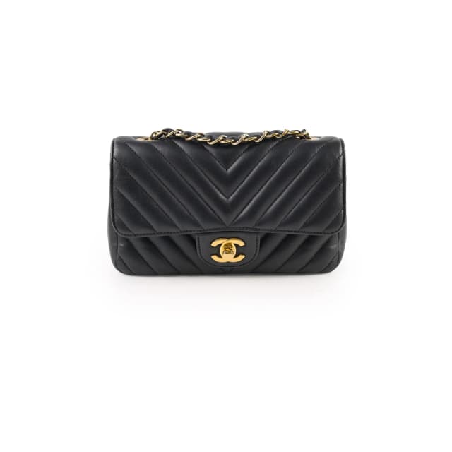 Chanel Mini Rectangular Chevron Black - Series 23 in Black from The Purse Affair, photo 1 of 1