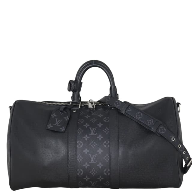 Louis Vuitton Keepall 50 Bandouliere Monogram Eclipse Taiga in Coated canvas from Luxe.It.Fwd, photo 1 of 1