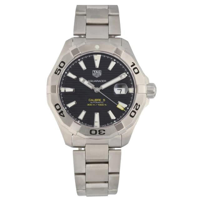 TAG Heuer Aquaracer WAY2010 43mm Stainless Steel Watch from H&T, photo 1 of 1