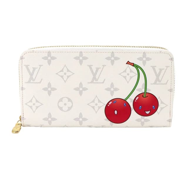 LV x Takashi Murakami Zippy Wallet Zip Around Monogram Cherry in Coated canvas from The Reluxe, photo 1 of 1