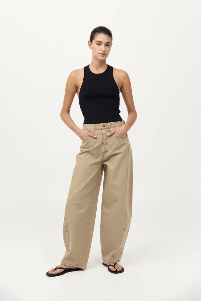 St Agni Sculpted Knit Top - Black, image 1 of 1 from St. Agni