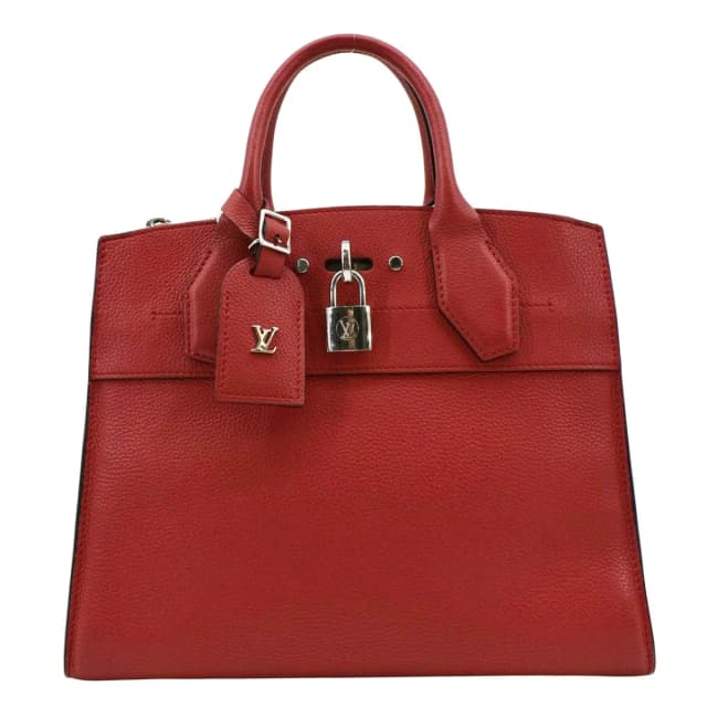 Louis Vuitton City Steamer PM Leather Tote Bag Red in Red Leather from Dallas Designer Handbags, photo 1 of 1