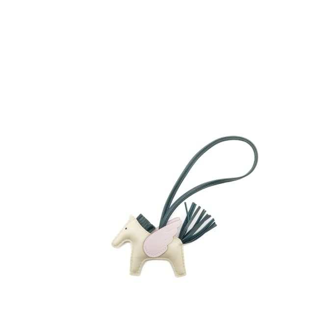 Hermès Rodeo Pegase PM Bag Charm Craie/Vert Cypres/Mauve Pale Stamp U in White Leather from EMIER, photo 1 of 1