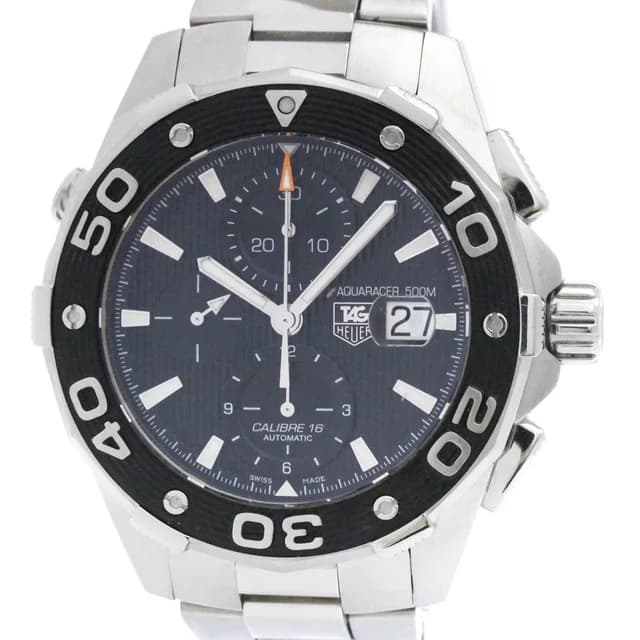 TAG Heuer Aqua Racer Chronograph Automatic Mens Watch CAJ2110 Polished in Black from Elady, photo 1 of 1