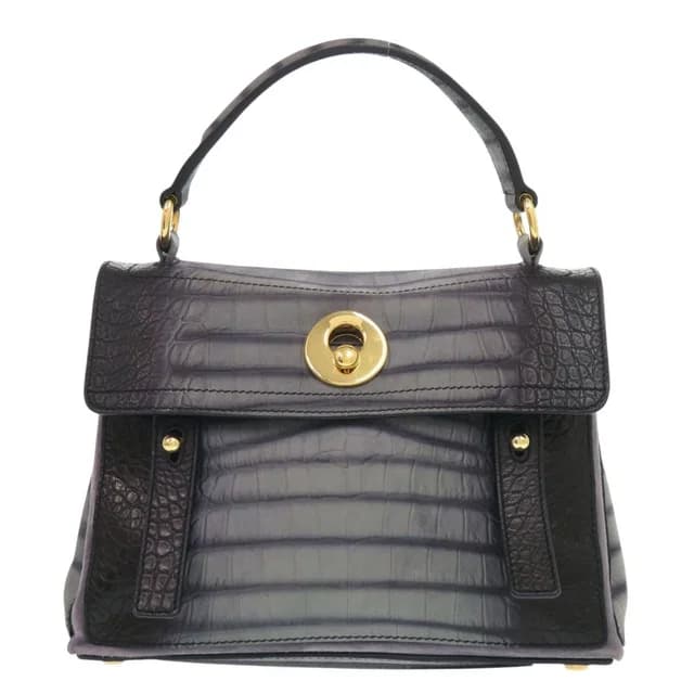 Saint Laurent Muse to Embossed Leather Gray Handbag in Grey Leather from The Reluxe, photo 1 of 1