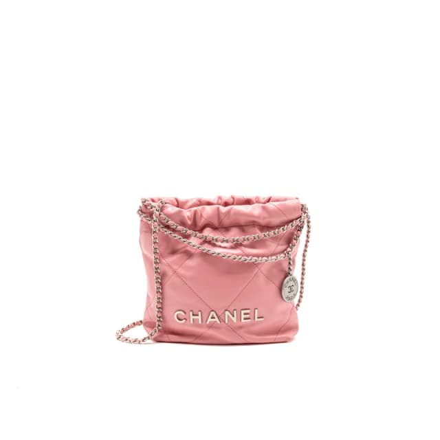 Chanel MINI 22 BAG SHINY CALFSKIN Pink SHW (Microchip) in Pink Calfskin from EMIER, photo 1 of 1