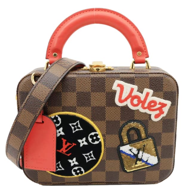 Louis Vuitton Stories Box Patches Damier Ebene Shoulder Bag Brown in Brown from Dallas Designer Handbags, photo 1 of 1