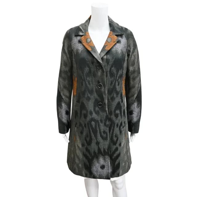 Etro Ikat Jacquard Wool-Blend Coat in Wool from Clotheshorse Anonymous, photo 1 of 1