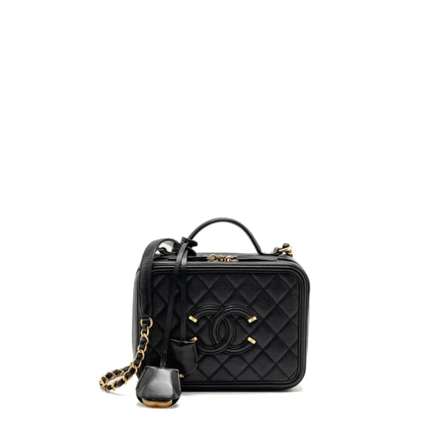 Chanel Medium CC Filigree vanity case caviar black GHW in Black Caviar leather from EMIER, photo 1 of 1