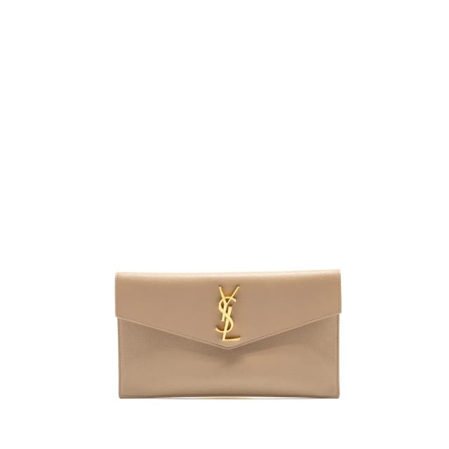 Saint Laurent Uptown clutch grained calfskin beige GHW in Beige Caviar leather from EMIER, photo 1 of 1