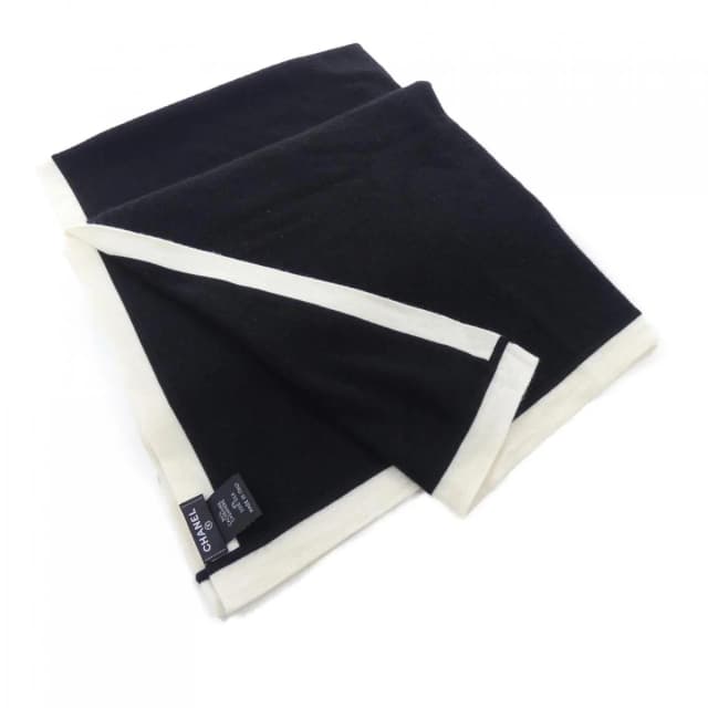 Chanel Stole Scarf Black in Black Silk from The Reluxe, photo 1 of 1