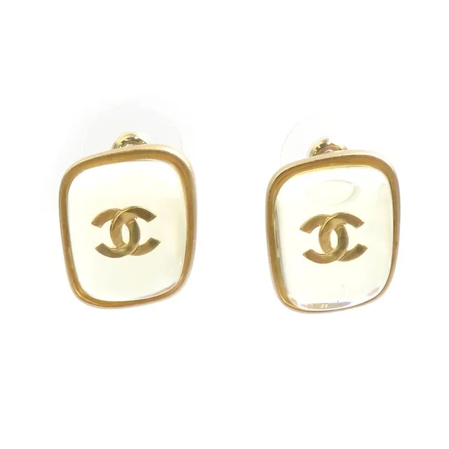 Chanel Earrings CC Logo in Resin from The Reluxe, photo 1 of 1