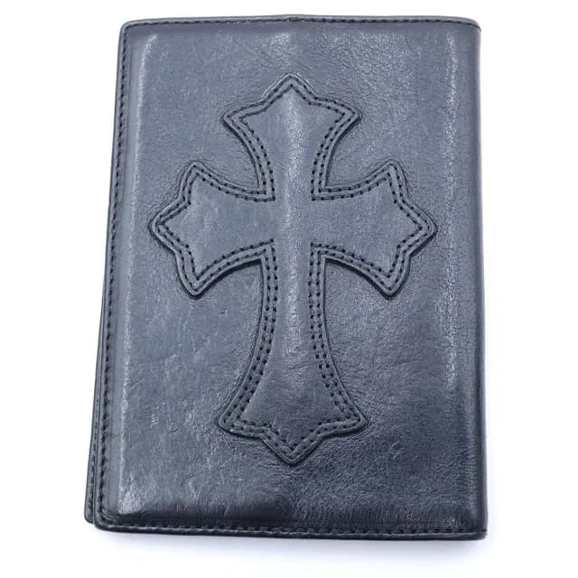 Chrome Hearts Passport Cover Case with Cross Patch Black in Black from The Reluxe, photo 1 of 1