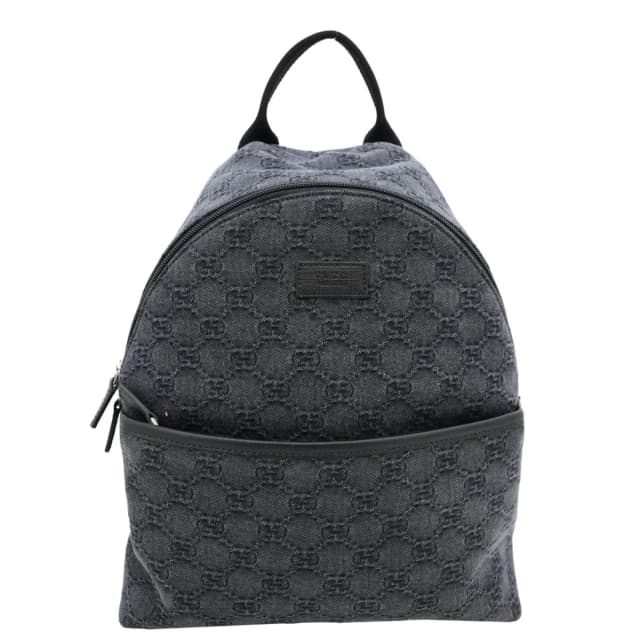 Gucci Children's GG Denim Backpack Dark Grey 782708 in Grey Denim from Dallas Designer Handbags, photo 1 of 1