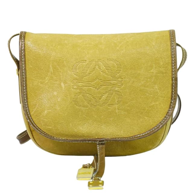 Loewe Anagram Shoulder Bag Pochette Leather Camel Outside in Brown Leather from The Reluxe, photo 1 of 1