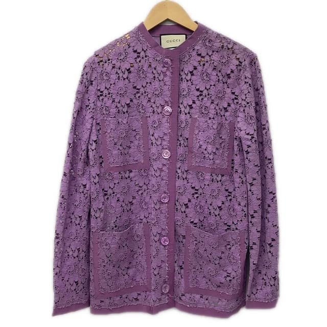Gucci Jacket M Purple Long Sleeve Lace Spring Fall 40 in Purple from The Reluxe, photo 1 of 1
