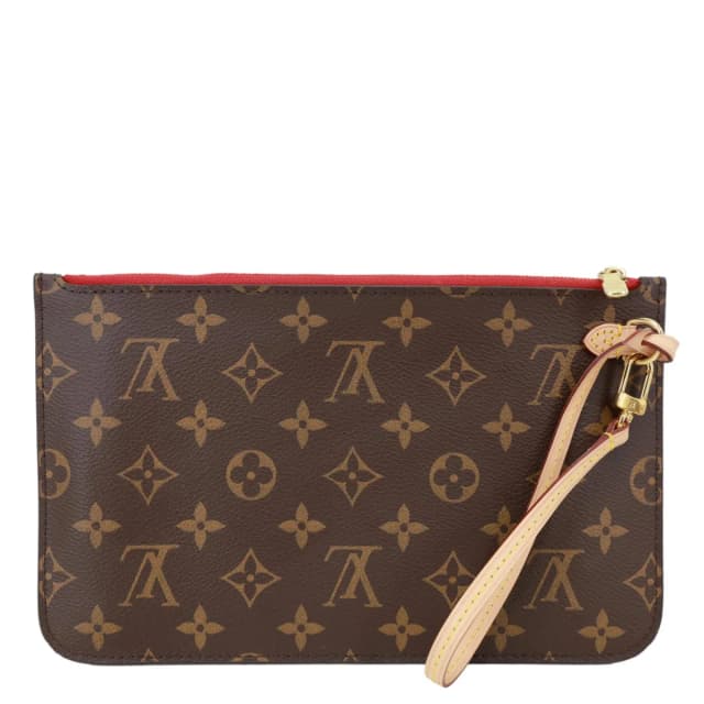 Louis Vuitton Pochette Wristlet Monogram Canvas Pouch Brown in Brown Coated canvas from Dallas Designer Handbags, photo 1 of 1