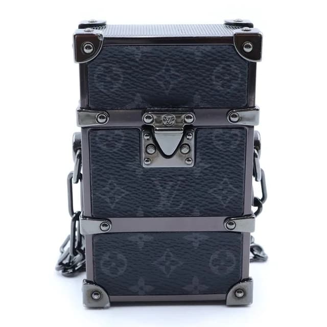 Louis Vuitton Monogram Eclipse Noir Chain Mini Trunk in Black from The Reluxe, photo 1 of 1