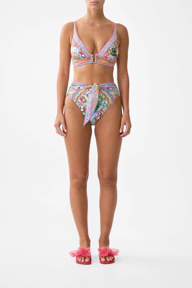 Camilla eBoutique HIGH WAIST BIKINI BOTTOM WITH WAIST TIE TURKISH DELIGHT, image 1 of 1 from CAMILLA