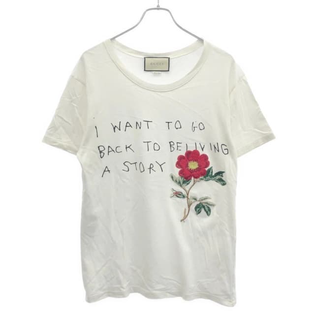 Gucci Flower Embroidery T-Shirt White in White from The Reluxe, photo 1 of 1