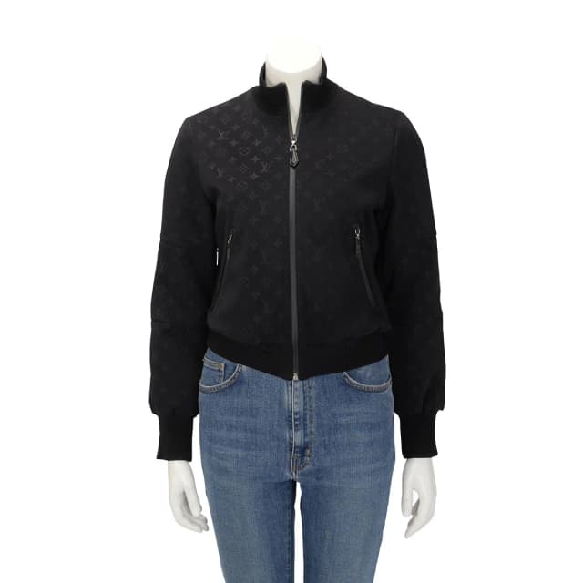 Louis Vuitton Jersey Bomber Jacket FR 34 in Black Monogram from Blue Spinach, photo 1 of 1