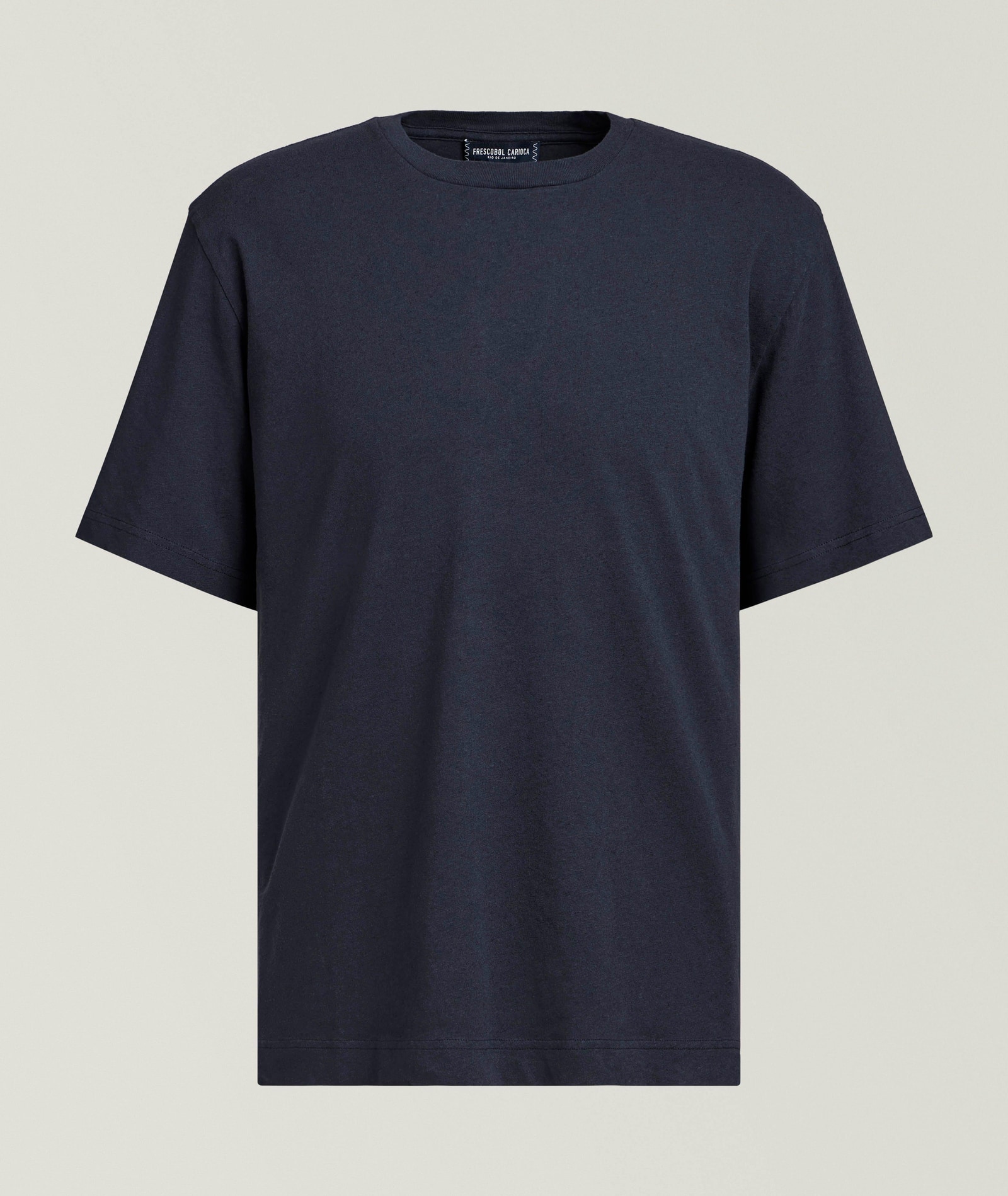 Frescobol Carioca Dinis Cotton-Linen T-Shirt in Blue Linen & Linen Blends, image 1 of 1 from Harry Rosen