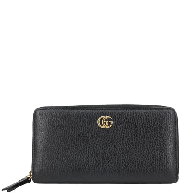 Gucci GG Marmont Leather Zip Around Wallet Black 456117 in Black Leather from Dallas Designer Handbags, photo 1 of 1