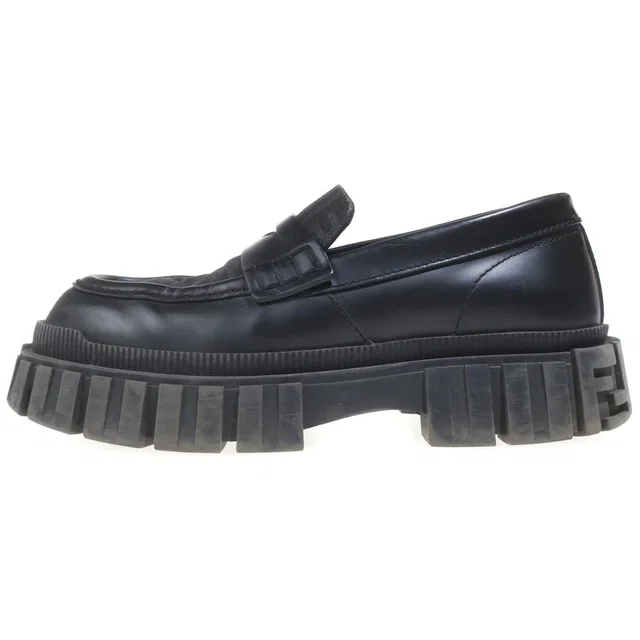 Fendi Zucca Pattern Loafers Black in Black from The Reluxe, photo 1 of 1