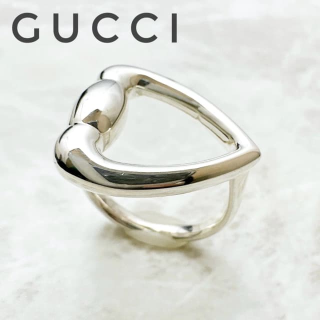 Gucci Horsebit Heart Silver Ring in Silver from The Reluxe, photo 1 of 1