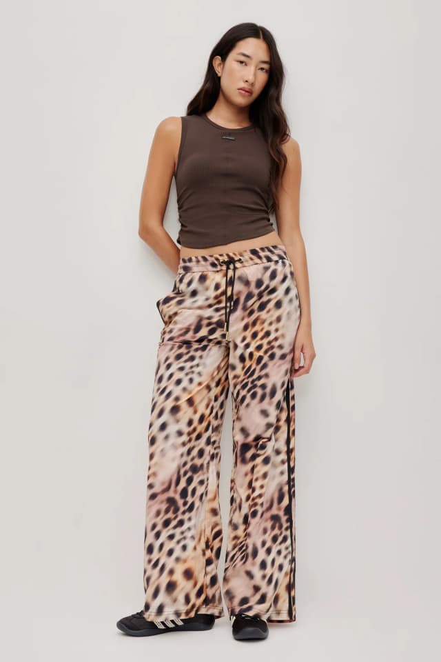Athletica Spray Pant 512 in LEOPARD BLUR, image 1 of 1 from Aje
