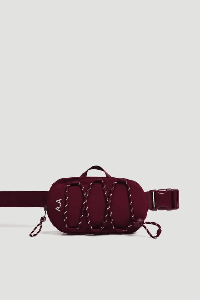 Athletica Bleu Belt Bag in MAROON, image 1 of 1 from Aje