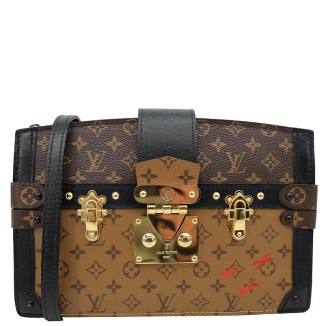 Louis Vuitton Trunk Clutch Reverse Monogram Crossbody Bag Brown in Brown Coated canvas from Dallas Designer Handbags, photo 1 of 1