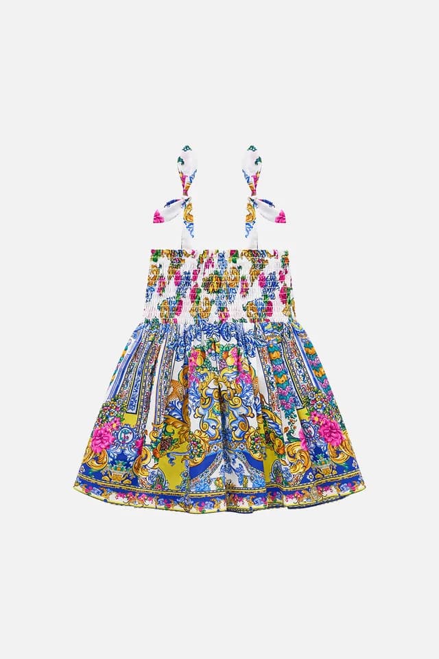 Camilla eBoutique BABIES WIDE STRAP TIE SHOULDER SHIRRED DRESS ESPAÑA NIRVANA, image 1 of 1 from CAMILLA