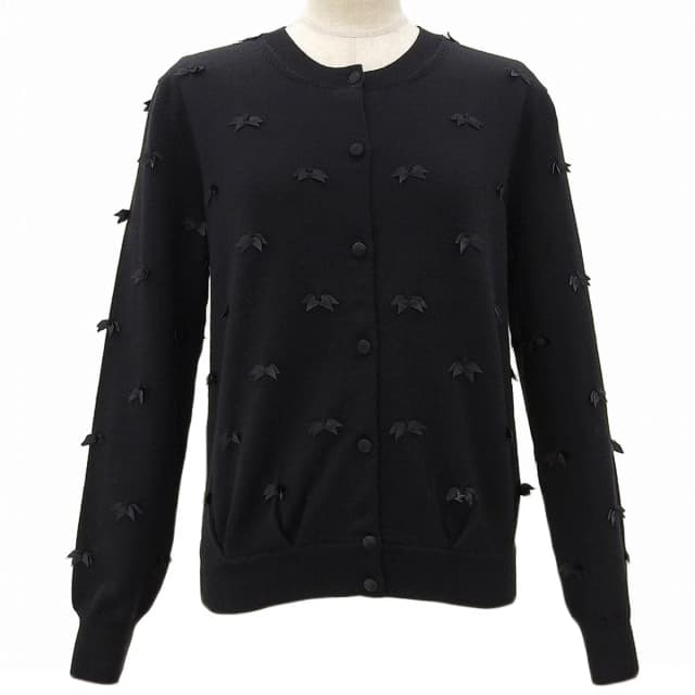 Louis Vuitton 2009年製 リボンデザインカーディガン #S ブラック from VINTAGE QOO TOKYO, photo 1 of 1