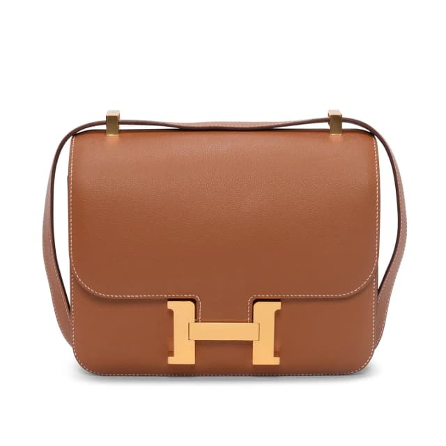 Hermès Evercolor Constance 24 GHW in Gold from Blue Spinach, photo 1 of 1