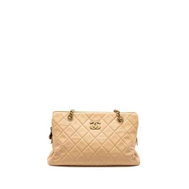 Chanel Shopping Tote Calfskin Beige GHW in Beige Calfskin from EMIER, photo 1 of 1