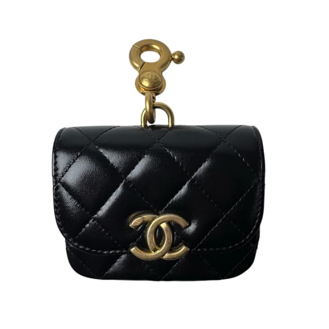 Chanel Bag Charm Quilted CC Logo Case in Leather from The Reluxe, photo 1 of 1