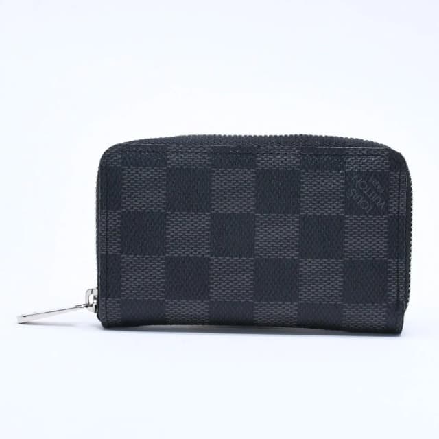 Louis Vuitton Zippy Coin Purse Damier Graphite Mini Wallet Black Silver in Black Canvas from The Reluxe, photo 1 of 1