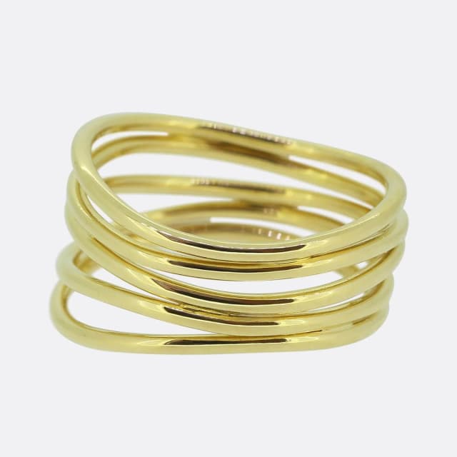 Tiffany & Co. Elsa Peretti Five Row Diamond Wave Ring from The Vintage Jeweller, photo 1 of 1