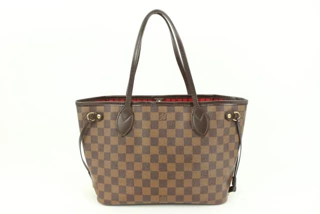 Louis Vuitton Small Damier Ebene Neverfull PM Tote Bag in Brown Canvas from Bagriculture, photo 1 of 1