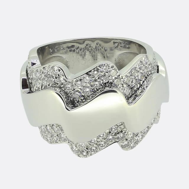 Van Cleef & Arpels Diamond Wave Ring from The Vintage Jeweller, photo 1 of 1