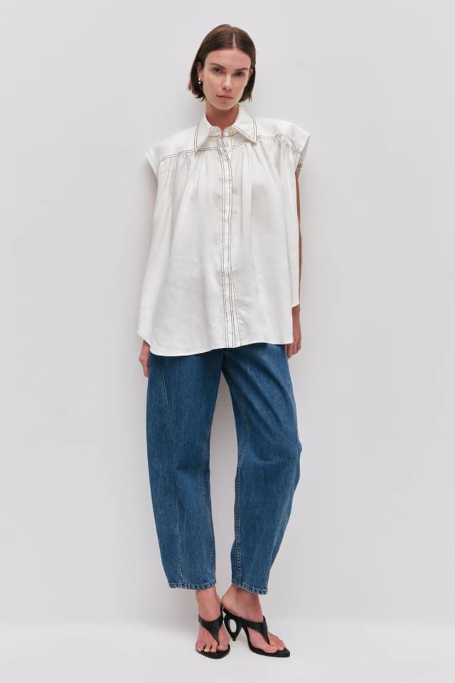 AJE Ecliptica Top in IVORY, image 1 of 1 from Aje